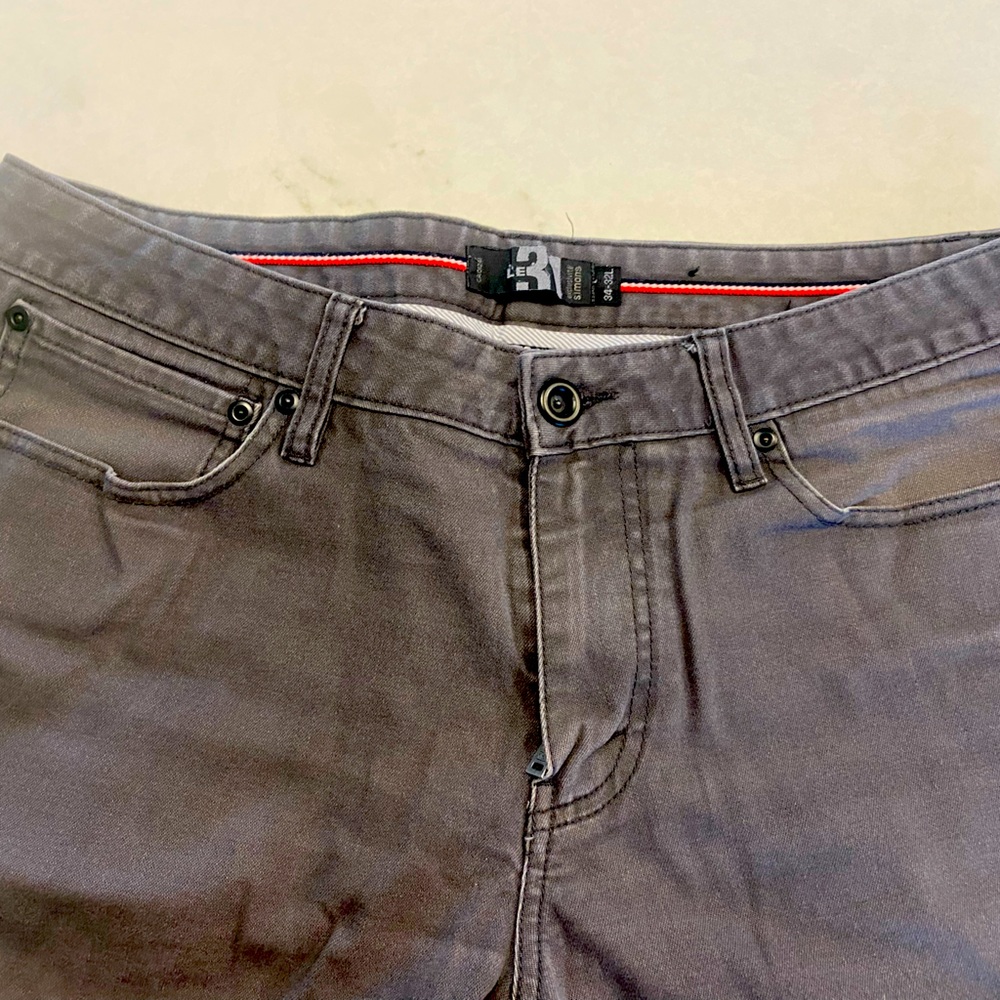 Grey straight leg chino